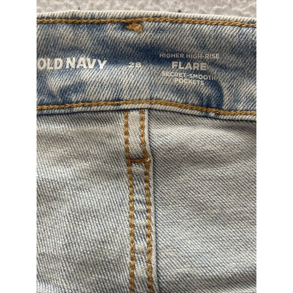 Old Navy Jeans Womens Size 28 New  Higher high rise flare secret smooth pockets - Picture 7 of 9